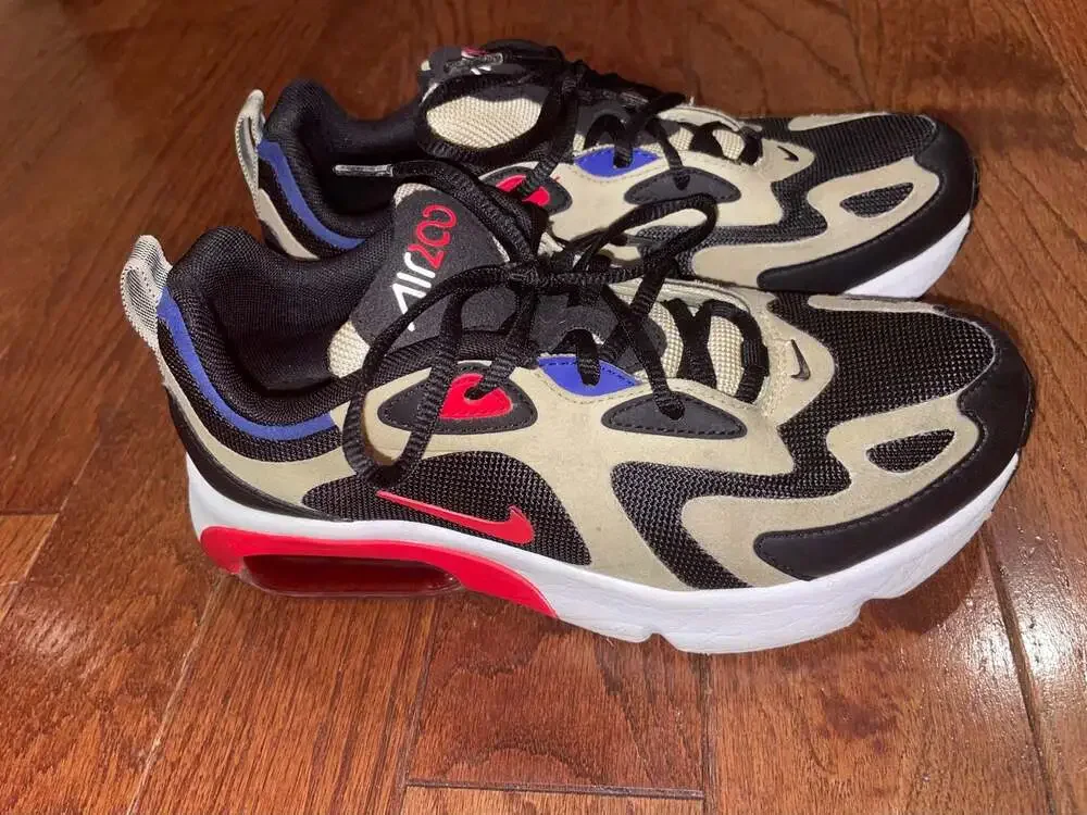 Nike Air‎ 200 Sneakers Y2K Chunky Trainers Beige Black Red Size 4.5Y